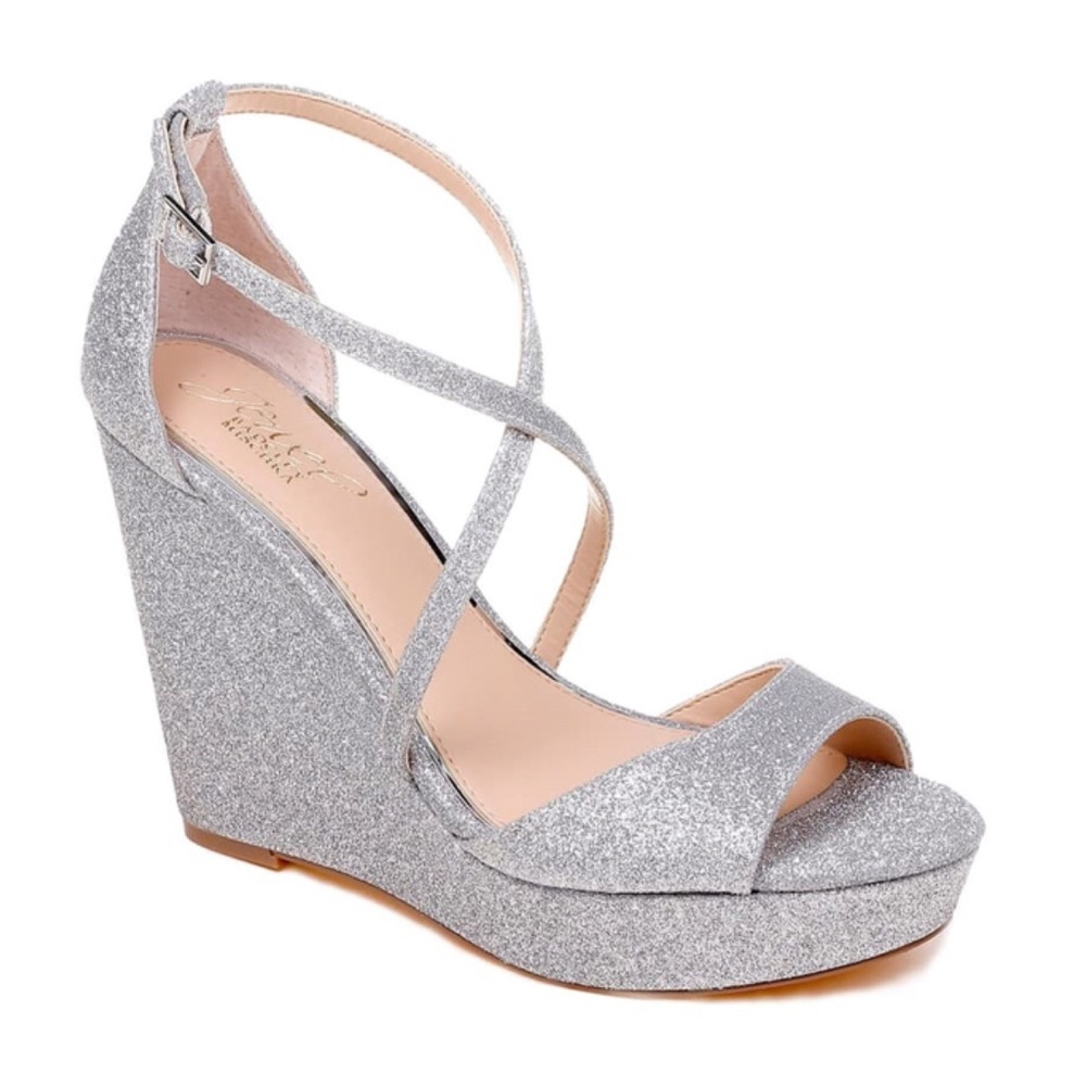 Brand New! Jewel Badgley Mischka Averie Silver 7.5